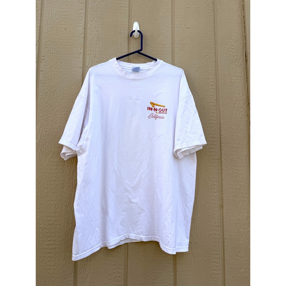 In-N-Out XXL T-Shirt Vintage Car Graphic Cotton Hanes Beefy-T White